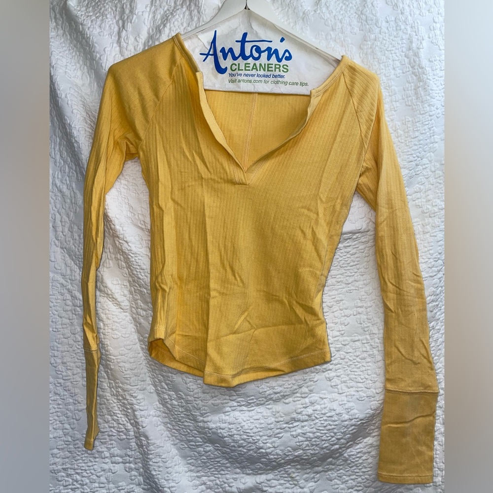 Yellow long sleeve top